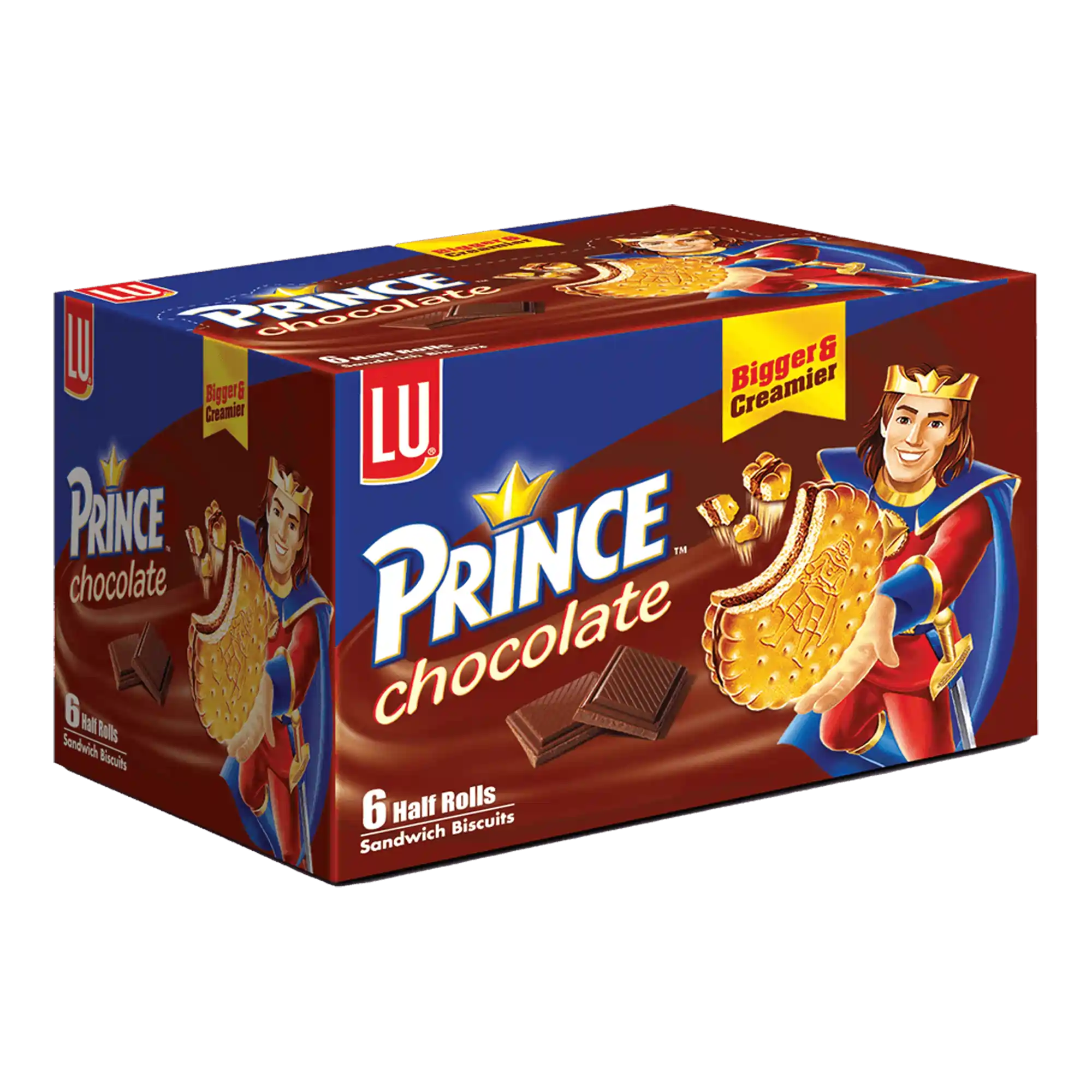 LU Prince Chocolate Sandwich Biscuit Box Rs. 40 (6 pcs)-img