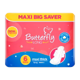 Butterfly Long Maxi Big Saver Sanitary Pads Long (6 Pieces)-img
