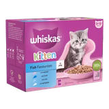 Whiskas Kitten Food Pouches Fish Favourites In Jelly 85g (12 pcs)-img