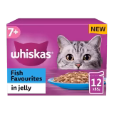Whiskas 7+ Fish Favourites in Jelly Cat Food Pouches 85g (12 pcs)-img