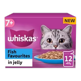 Whiskas 7+ Fish Favourites in Jelly Cat Food Pouches 85g-img