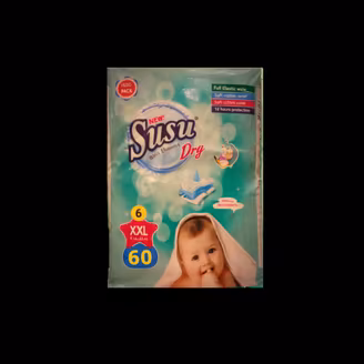 Susu Dry Baby Diapers Size 6 (60 Pieces)