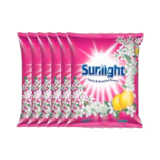 Sunlight Washing Powder Pink 25 Gm Sachet X 6-img