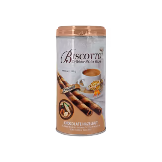 Biscotto Wafer Sticks Chocolate Hazelnut Delights Tin 125g-img