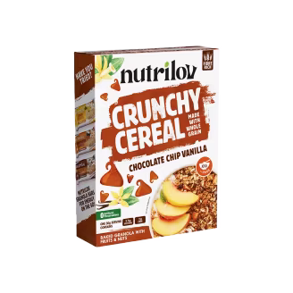 Nutrilov Crunchy Cereal Chocolate Chip Vanilla Box 300g-img