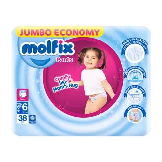 Molfix Baby Pants Size 6 Jumbo Economy Pack (38 Pieces)-img