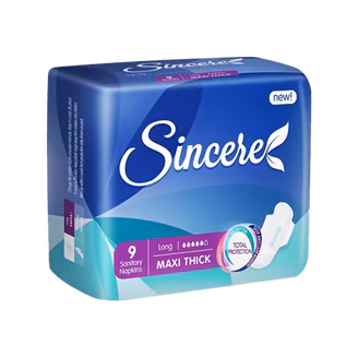 Sincere Maxi Thick Long Regular Pads (9 Pieces)-img