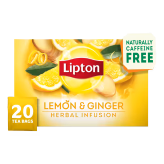 Lipton Herbal Infusion Lemon & Ginger Tea Envelope Pack (Tea Bags x 20)-img