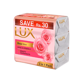 Lux Soap Rose Glow 128g (Pack of 3)-img