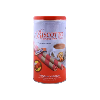 Biscotto Wafer Sticks Strawberry Delights Tin 370g-img