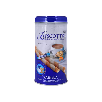 Biscotto Wafer Sticks Vanilla Delights Tin 125g-img