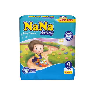 Nana Smarty Diapers Mega Pack Size 4 (80 Pieces)-img