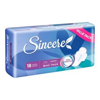 Sincere Maxi Thick Long Value Pads (18 Pieces)-img