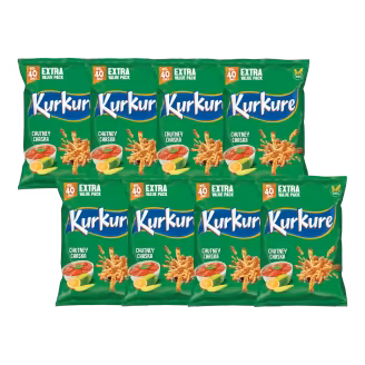 Kurkure Chutney Chaska Rs. 40 Poly Pack (8 Packs)-img