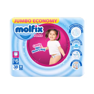 Molfix Pants Size 6 Jumbo Economy Pack (38 Pieces)-img