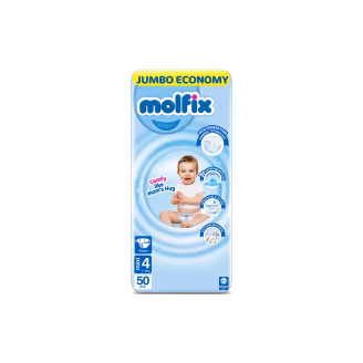 Molfix Diapers Size 4 Jumbo Economy Pack (50 Pieces)-img