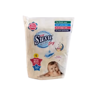 Susu Dry Baby Diapers Size 1 Pack (50 Pieces)-img