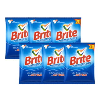 Brite Max Washing Powder 105g Sachet x 6-img