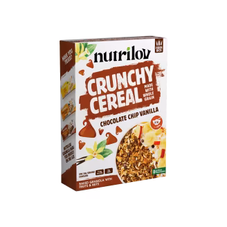 Nutrilov Crunchy Cereal Chocolate Chip Vanilla Box 150g-img
