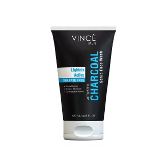 Vince Activated Charcoal Scrub Face Wash For Men 120ml-img